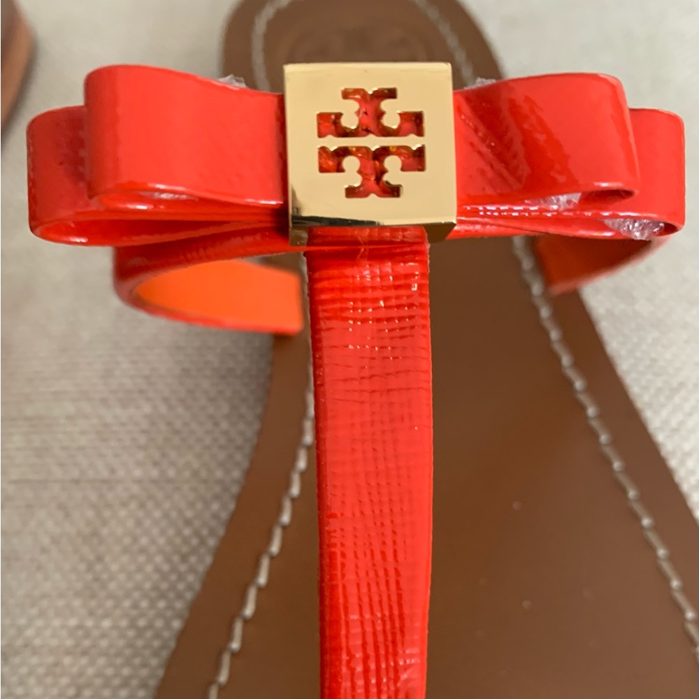 Tory Burch Reddish Orange Sandals - Picture 3 of 7